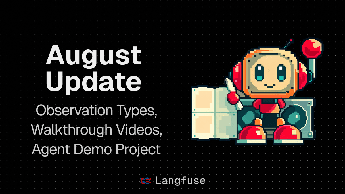 Langfuse August Update